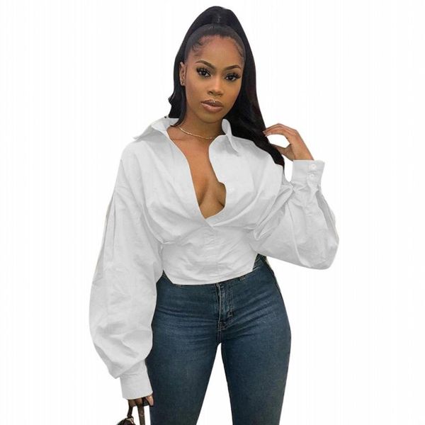 women's blouses & shirts puff long sleeve shirt women crop streetwear 2021 spring summer solid soft ladies short female, White
women's blouses & shirts puff long sleeve shirt women crop streetwear 2021 spring summer solid soft ladies short female, White