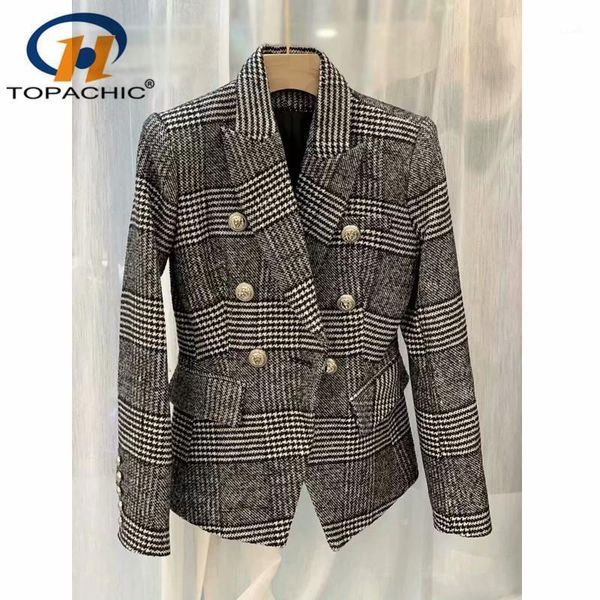 10.29 2021 autumn winter fashion slim houndstooth plaid wool double breasted blazer coat women women's suits & blazers, White;black
10.29 2021 autumn winter fashion slim houndstooth plaid wool double breasted blazer coat women women's suits & blazers, White;black