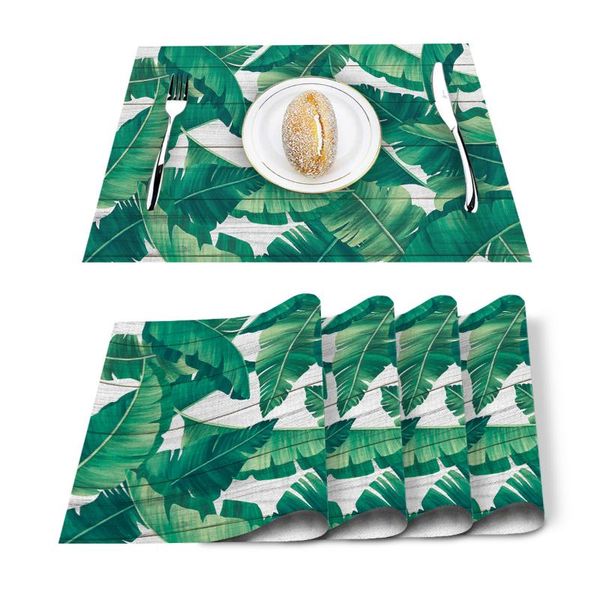 table runner 4/6pcs tropical plants leaves wooden kitchen placemat set dining mats cotton linen pad bowl cup mat home decor
table runner 4/6pcs tropical plants leaves wooden kitchen placemat set dining mats cotton linen pad bowl cup mat home decor