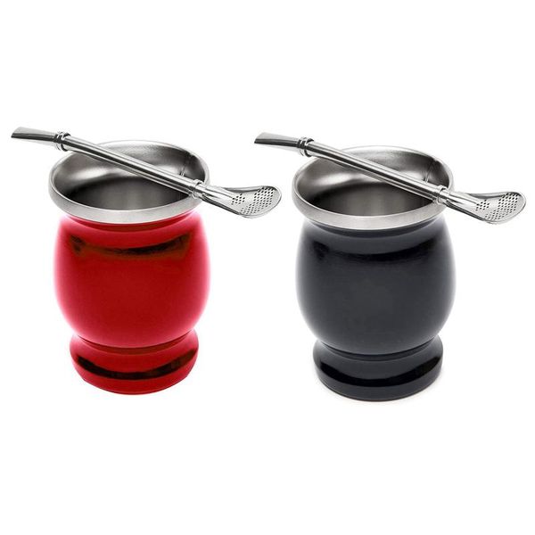 mugs gourd set double-wall stainless steel mate tea cup and bombilla includes yerba (cup) with one bomb
mugs gourd set double-wall stainless steel mate tea cup and bombilla includes yerba (cup) with one bomb