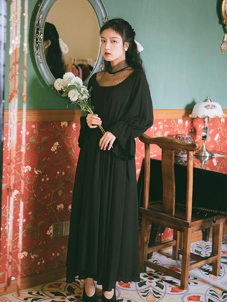casual dresses 2021 fashion women's clothing autumn winter dress vintage, Black;gray
casual dresses 2021 fashion women's clothing autumn winter dress vintage, Black;gray