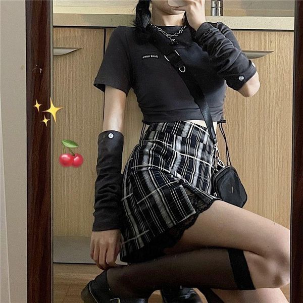 skirts punk style girl plaid lace skirt women streetwear harajuku high waist mini y2k vintage casual gothic a-line, Black
skirts punk style girl plaid lace skirt women streetwear harajuku high waist mini y2k vintage casual gothic a-line, Black