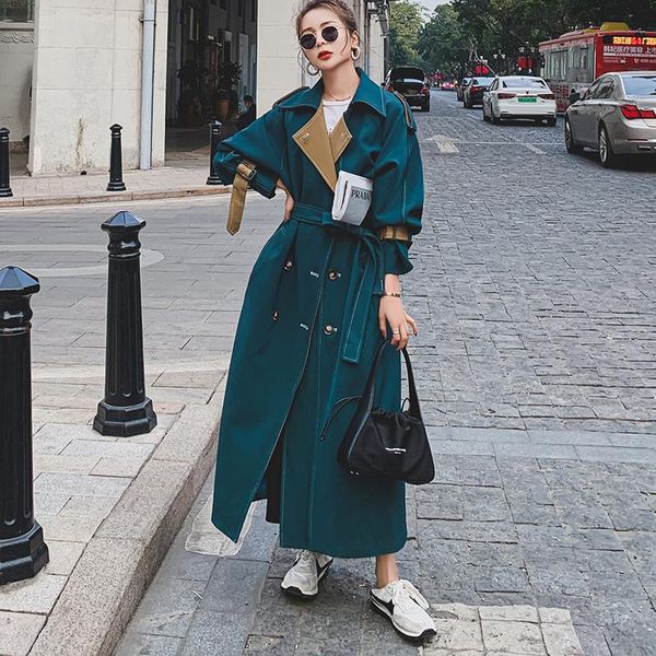 women's trench coats windbreaker female extended spring autumn korean loose quality drape fabric long lapel double breasted coat fg4, Tan;black
women's trench coats windbreaker female extended spring autumn korean loose quality drape fabric long lapel double breasted coat fg4, Tan;black