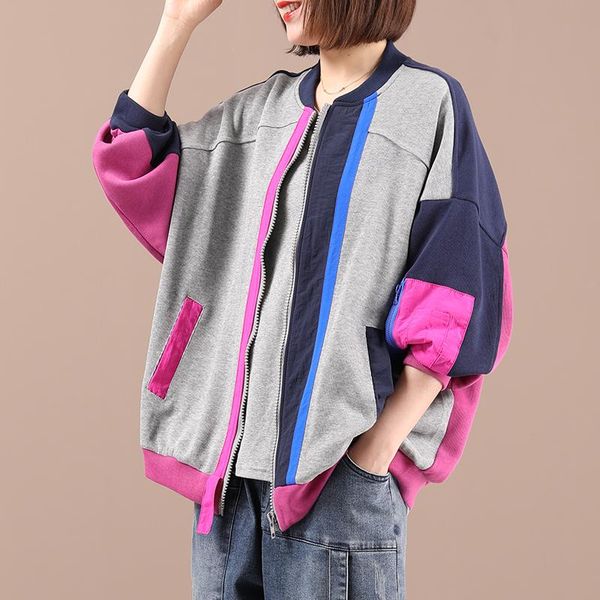 women's knits & tees female spring korean style plus size literary color matching with zipper fashion short outerwear loose sweater car, White
women's knits & tees female spring korean style plus size literary color matching with zipper fashion short outerwear loose sweater car, White