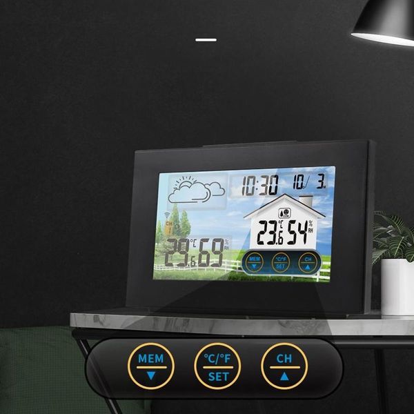 weather station touch screen wireless temperature humidity meter alarm clock j6pd timers
weather station touch screen wireless temperature humidity meter alarm clock j6pd timers
