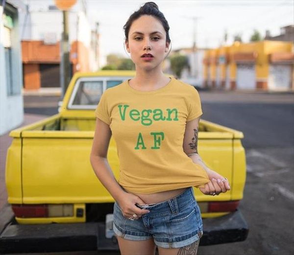 vegan af green letters cotton women t shirt funny yong girl tee drop ship s 227, White
vegan af green letters cotton women t shirt funny yong girl tee drop ship s 227, White