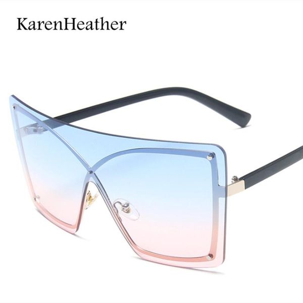 square one piece frame retro oversized sunglasses for women men luxury designer rectangle clout goggles outside uv400, White;black
square one piece frame retro oversized sunglasses for women men luxury designer rectangle clout goggles outside uv400, White;black