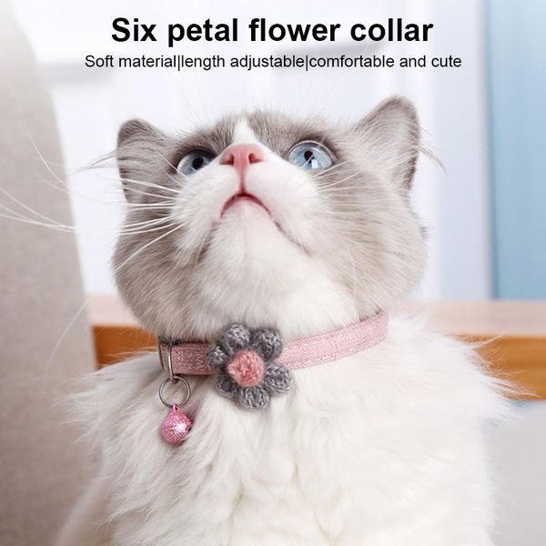 1pcs pet collar plain cotton order color six petal flower cat bell supplies dog collars & leashes
1pcs pet collar plain cotton order color six petal flower cat bell supplies dog collars & leashes