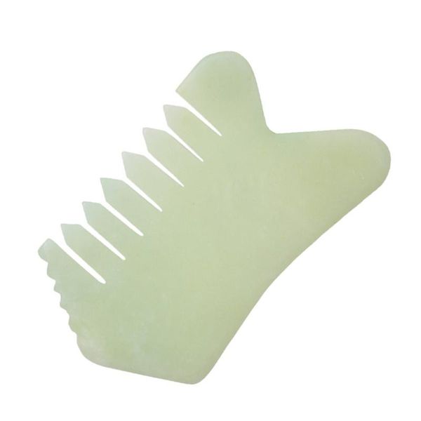 hair brushes 1pc jade stone comb facial massager head scalp care, Silver