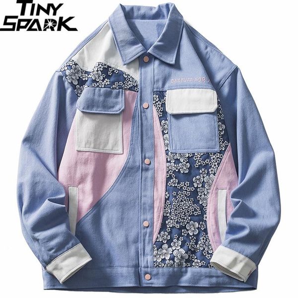 men's jackets hip hop streetwear embroidery flower denim jacket color block patchwork jeans 2021 men autumn harajuku cotton coat, Black;brown
men's jackets hip hop streetwear embroidery flower denim jacket color block patchwork jeans 2021 men autumn harajuku cotton coat, Black;brown