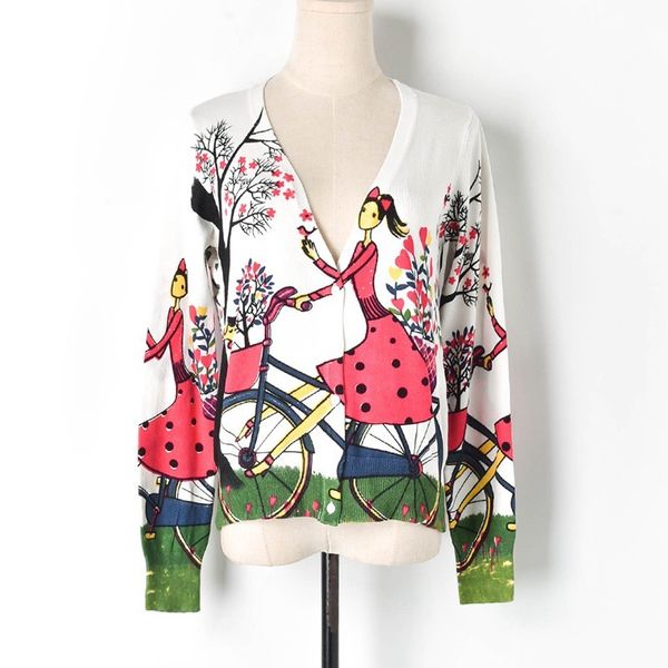 women's jackets 2021 v-neck long sleeves women cardigans with cycling red girl print sweater knitted cardigan female white, Black;brown
women's jackets 2021 v-neck long sleeves women cardigans with cycling red girl print sweater knitted cardigan female white, Black;brown
