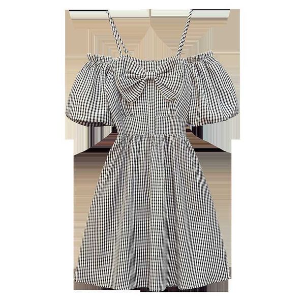 perhaps u women summer sweet bow camisole strap plaid puff sleeve a-line elastic band short dress plus size d3044 210529, Black;gray
perhaps u women summer sweet bow camisole strap plaid puff sleeve a-line elastic band short dress plus size d3044 210529, Black;gray