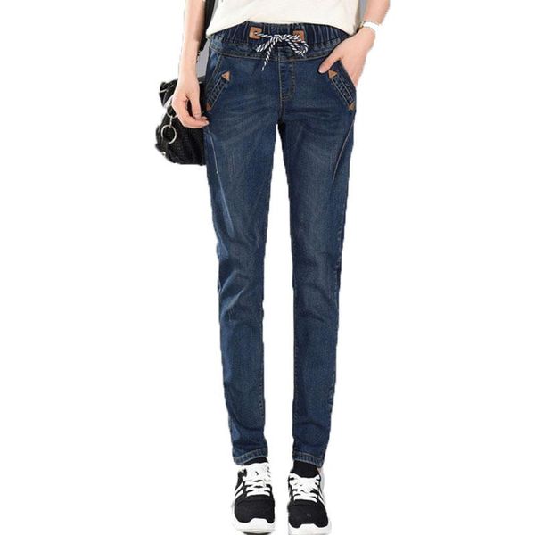women's jeans high waist women plus size harem office ladies mom boyfriend denim pants skinny spring, Blue
women's jeans high waist women plus size harem office ladies mom boyfriend denim pants skinny spring, Blue