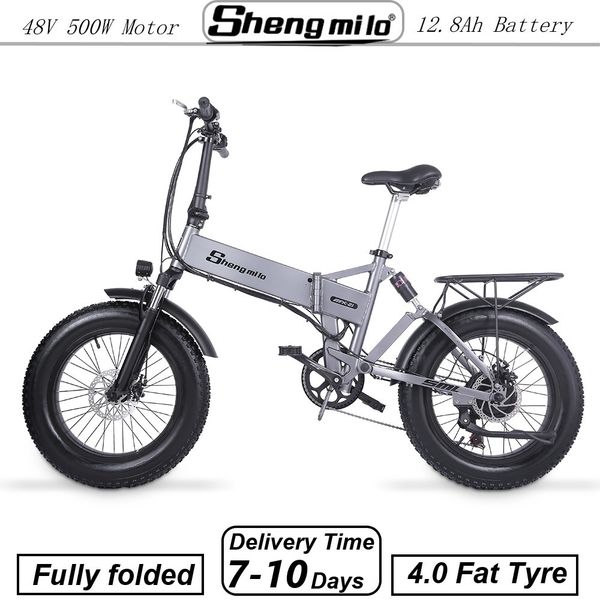 20 inch folding electirc bike 500w fat tire electric bicycle for adults ebike mountainbike 48v 12.8ah shengmilo mx21, Silver;blue
20 inch folding electirc bike 500w fat tire electric bicycle for adults ebike mountainbike 48v 12.8ah shengmilo mx21, Silver;blue