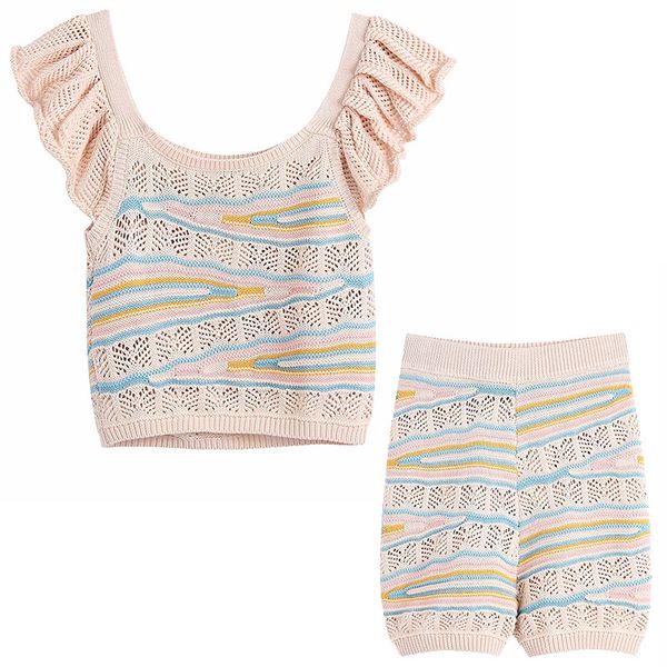 summer women 2 pieces knitted set ruffled cropped and shorts suit chic lady fashion casual 210517, White
summer women 2 pieces knitted set ruffled cropped and shorts suit chic lady fashion casual 210517, White