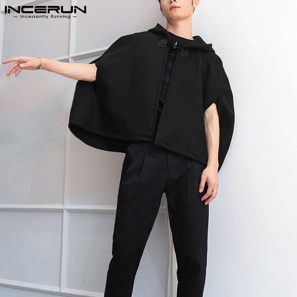 men's trench coats fashionable casual style men loose solid comeforable overcoat short horn buckle hooded cloak s-5xl incerun 2021, Tan;black
men's trench coats fashionable casual style men loose solid comeforable overcoat short horn buckle hooded cloak s-5xl incerun 2021, Tan;black