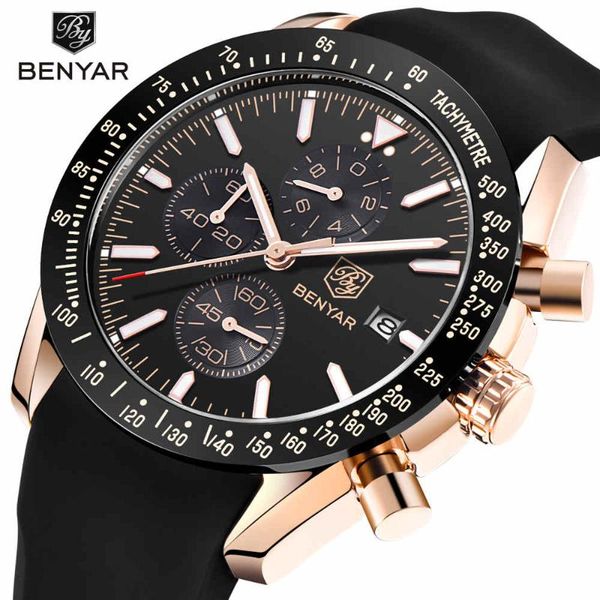 wristwatches 2021 benyar 5140 men sport chronograph silicone strap male watches all pointers work waterproof fashion quartz watch clock, Slivery;brown
wristwatches 2021 benyar 5140 men sport chronograph silicone strap male watches all pointers work waterproof fashion quartz watch clock, Slivery;brown