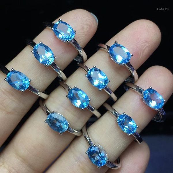 cluster rings natural blue z 925 sterling silver women's ring simple classic adjustable fine jewelry1, Golden;silver
cluster rings natural blue z 925 sterling silver women's ring simple classic adjustable fine jewelry1, Golden;silver