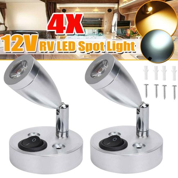 book lights 4/2/1pcs dc 12v led reading light switch yacht white lamp 360 degree rotation van rv caravan boat
book lights 4/2/1pcs dc 12v led reading light switch yacht white lamp 360 degree rotation van rv caravan boat