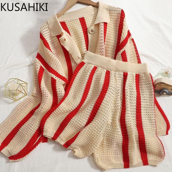 women's tracksuits kusahiki 2021 women knitted sets turn-down collar knitwear + high waist wide leg half pants 2pieces stripe suits 6x, Gray
women's tracksuits kusahiki 2021 women knitted sets turn-down collar knitwear + high waist wide leg half pants 2pieces stripe suits 6x, Gray