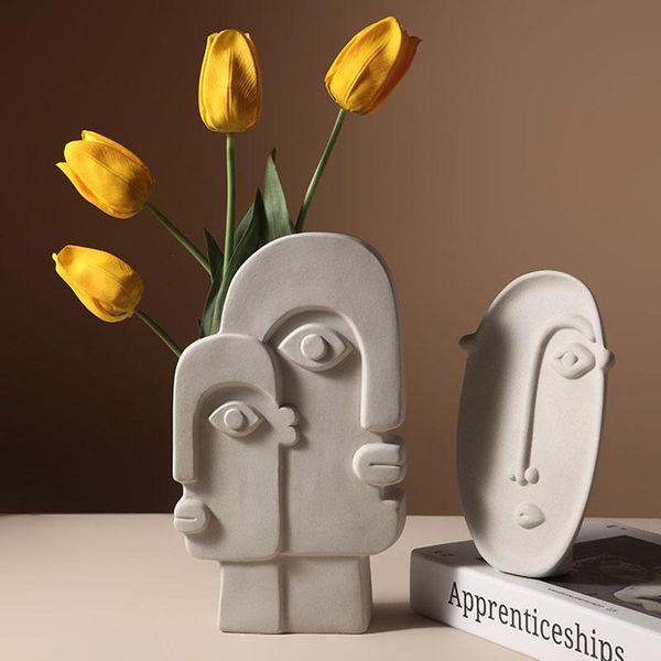 vases creative ceramic human face abstract flower arrangement home decoration ornaments bookcase office display props
vases creative ceramic human face abstract flower arrangement home decoration ornaments bookcase office display props