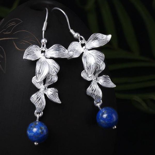 dangle & chandelier 925 sterling silver orchids flowers drop earrings for women elegant natural stone lapis lazuli anti allergy accessories
dangle & chandelier 925 sterling silver orchids flowers drop earrings for women elegant natural stone lapis lazuli anti allergy accessories