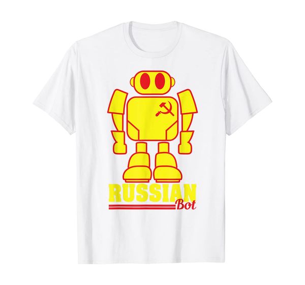 russian bot star t-shirt russia collusion maga spy meme tee t-shirt, White;black 
russian bot star t-shirt russia collusion maga spy meme tee t-shirt, White;black