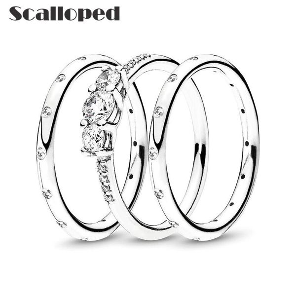 wedding rings scalloped fashion clear cz three stone women simple sparkling zircon stackable band couple engagement jewelry, Slivery;golden
wedding rings scalloped fashion clear cz three stone women simple sparkling zircon stackable band couple engagement jewelry, Slivery;golden