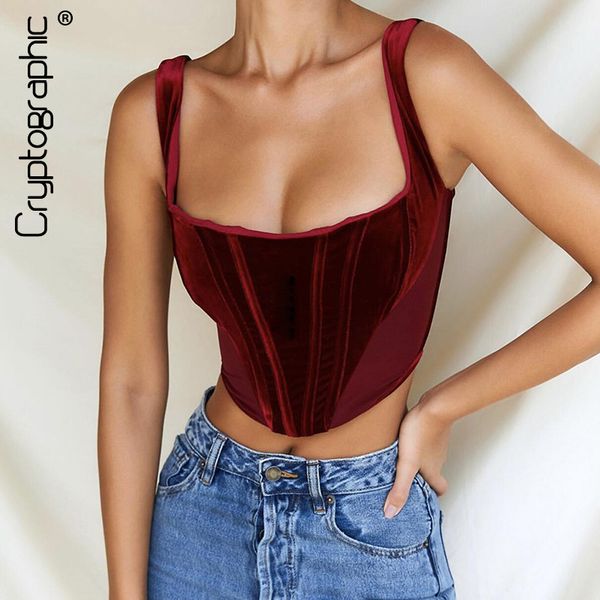 cryptographic velvet fashion corset crop elegant sleeveless bustier straps cropped feminino straps vest streetwear, Black;white
cryptographic velvet fashion corset crop elegant sleeveless bustier straps cropped feminino straps vest streetwear, Black;white