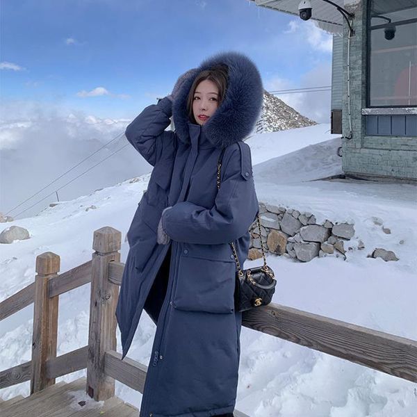 women's down & parkas jacket women artifical large fur collar hooded thickened big pocket korean slim elegant office lady warm parker w, Black
women's down & parkas jacket women artifical large fur collar hooded thickened big pocket korean slim elegant office lady warm parker w, Black