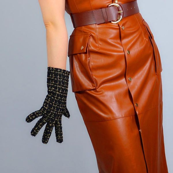 five fingers gloves 2021 fashion tweed 30cm 11" short black with sparkle golden threads lined chunky cute women wsr32, Blue;gray
five fingers gloves 2021 fashion tweed 30cm 11" short black with sparkle golden threads lined chunky cute women wsr32, Blue;gray