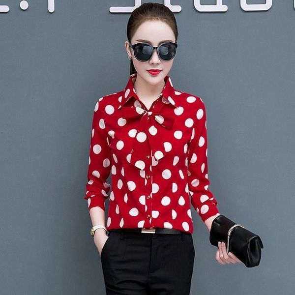 women's blouses & shirts 2021 polka dot women shirt formal ladies cotton long sleeve bow vintage fashion clothes plus size 4xl k73, White
women's blouses & shirts 2021 polka dot women shirt formal ladies cotton long sleeve bow vintage fashion clothes plus size 4xl k73, White