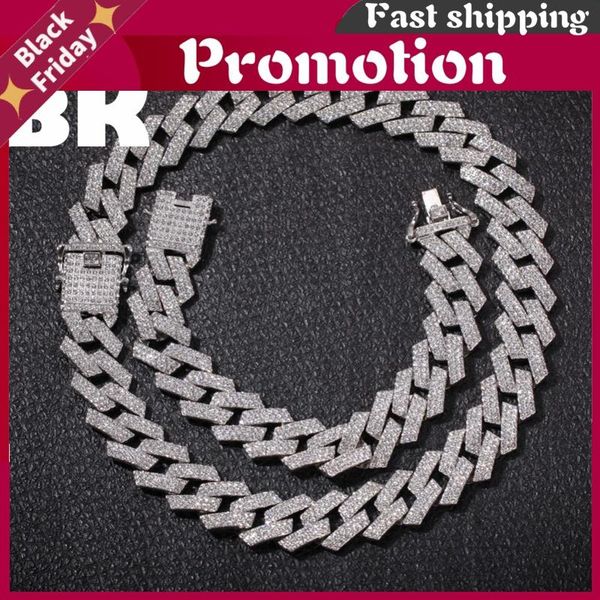 chains color 20mm cuban link necklace fashion hiphop jewelry 3 row rhinestones iced out necklaces for men, Silver
chains color 20mm cuban link necklace fashion hiphop jewelry 3 row rhinestones iced out necklaces for men, Silver
