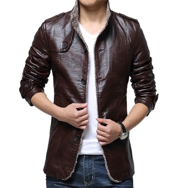plush thick leather jacket buttons men's fur casual leather clothing trend men's warm and slim personality leather clothing 211110, Black
plush thick leather jacket buttons men's fur casual leather clothing trend men's warm and slim personality leather clothing 211110, Black