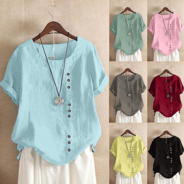 women's blouses & shirts womens casual loose button linen plus size daily boho tanic blouse, White
women's blouses & shirts womens casual loose button linen plus size daily boho tanic blouse, White