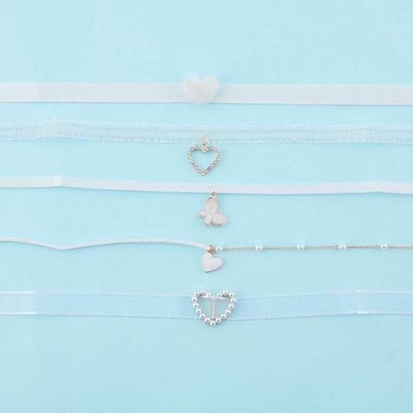 chokers cute white lace necklaces for women girl boho heart charms chian jewelry, Golden;silver
chokers cute white lace necklaces for women girl boho heart charms chian jewelry, Golden;silver