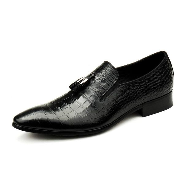large size eur45 serpentine grain black mens casual business shoes genuine leather social dress with tassel
large size eur45 serpentine grain black mens casual business shoes genuine leather social dress with tassel