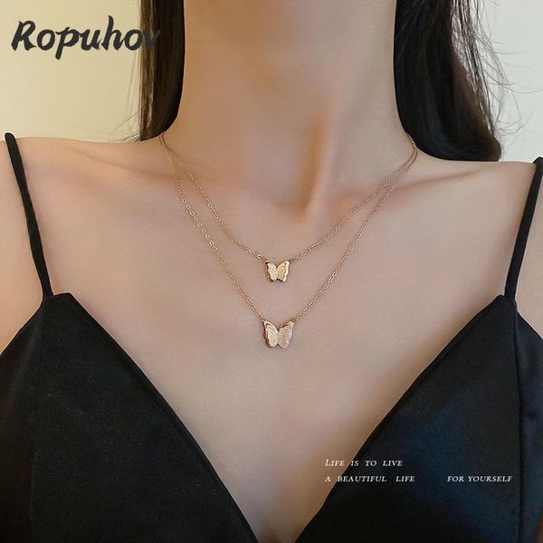 chains ropuhov 2021 korean trendy titanium steel double-layer butterfly necklace flash diamond neck chain versatile clavicle, Silver
chains ropuhov 2021 korean trendy titanium steel double-layer butterfly necklace flash diamond neck chain versatile clavicle, Silver