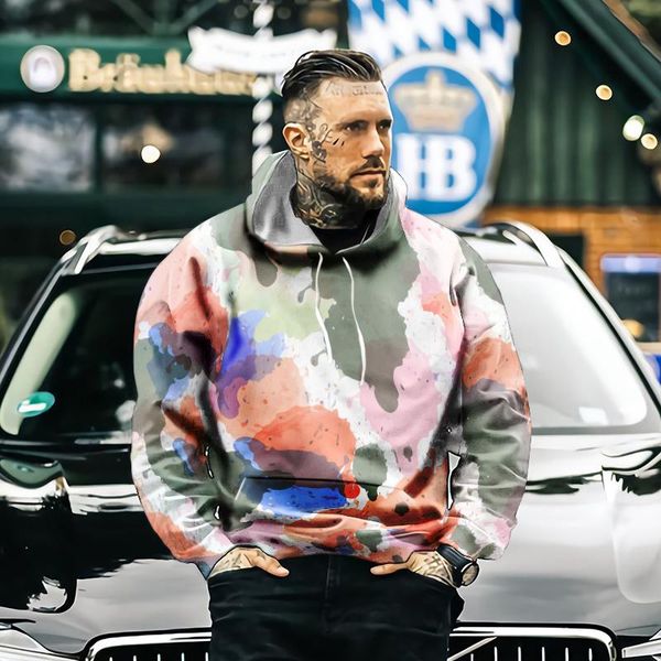 men's hoodies & sweatshirts long-sleeved sweater winter fashion graffiti stitching interesting clothing 3d printing, Black
men's hoodies & sweatshirts long-sleeved sweater winter fashion graffiti stitching interesting clothing 3d printing, Black
