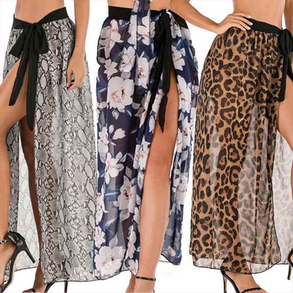 summer leopard printed chiffon women skirts transparent high waist side bow tie beach cover up long plus size, Black
summer leopard printed chiffon women skirts transparent high waist side bow tie beach cover up long plus size, Black
