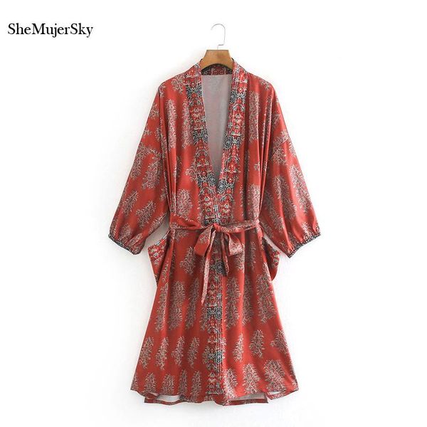 shemujersky women long kimono with belt bohemian print red blouses 2021 autumn fashion kimonos women's & shirts, White
shemujersky women long kimono with belt bohemian print red blouses 2021 autumn fashion kimonos women's & shirts, White