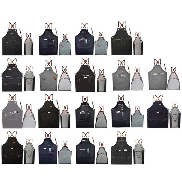 aprons fashion denim apron for chef kitchen bbq with pockets grill baking cooking women men coffee shop overalls
aprons fashion denim apron for chef kitchen bbq with pockets grill baking cooking women men coffee shop overalls