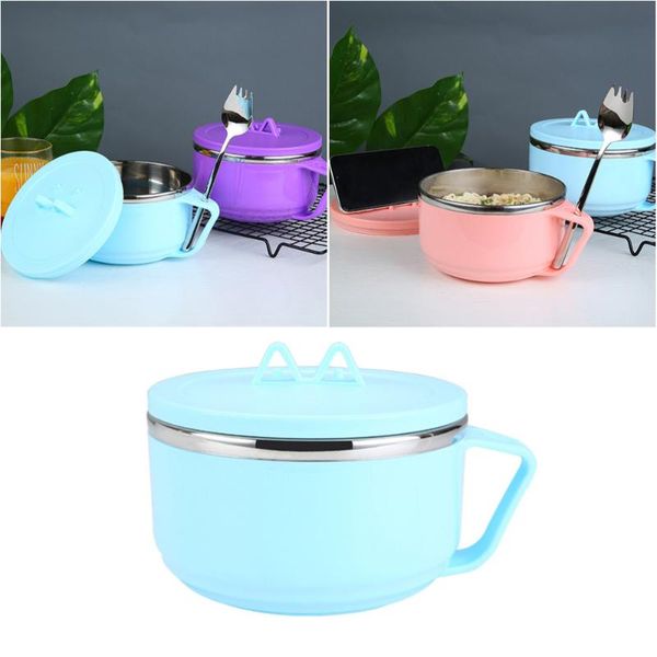 1pc double layer stainless steel noodles bowl with lid and spoon preservation bowls heat resistant for home (blue)
1pc double layer stainless steel noodles bowl with lid and spoon preservation bowls heat resistant for home (blue)