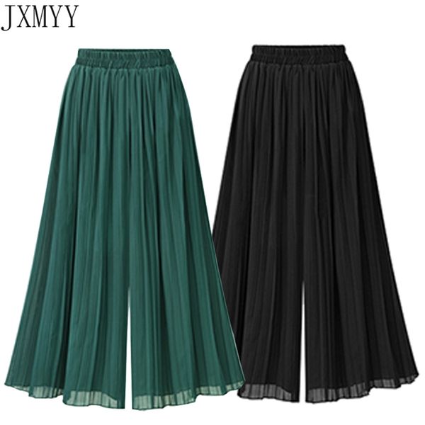summer european style pleated women wide leg pants loose chiffon boho female length pant elastic waist trousers plus size 210915, Black;white
summer european style pleated women wide leg pants loose chiffon boho female length pant elastic waist trousers plus size 210915, Black;white