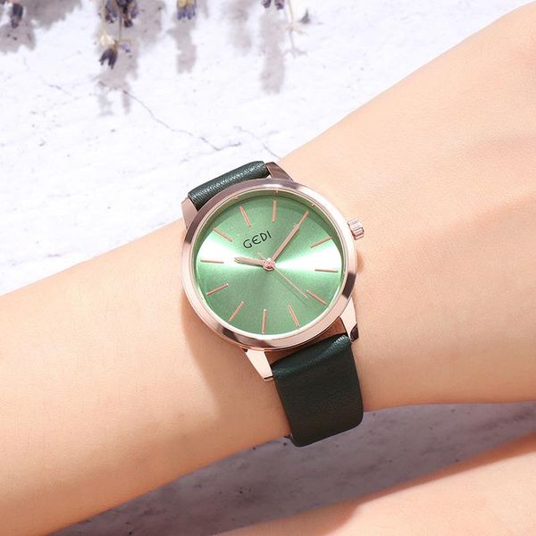 watches ladies green wristwatch brand leather luxury girls clock relogio feminino wristwatches, Slivery;brown
watches ladies green wristwatch brand leather luxury girls clock relogio feminino wristwatches, Slivery;brown