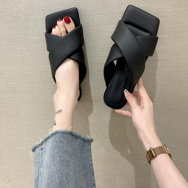 slippers summer ladies open toe flat heel casual outdoor beach sandals women shoes, Black
slippers summer ladies open toe flat heel casual outdoor beach sandals women shoes, Black