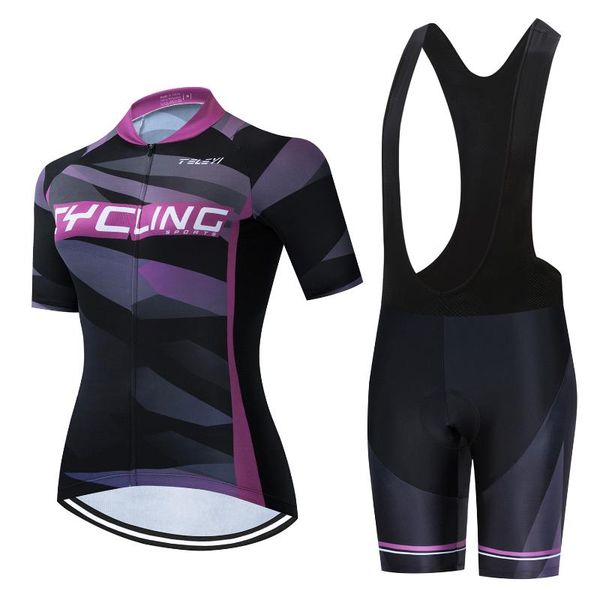racing sets 2021 bicycle clothing women summer short sleeve suit cycling jersey, Black;blue
racing sets 2021 bicycle clothing women summer short sleeve suit cycling jersey, Black;blue