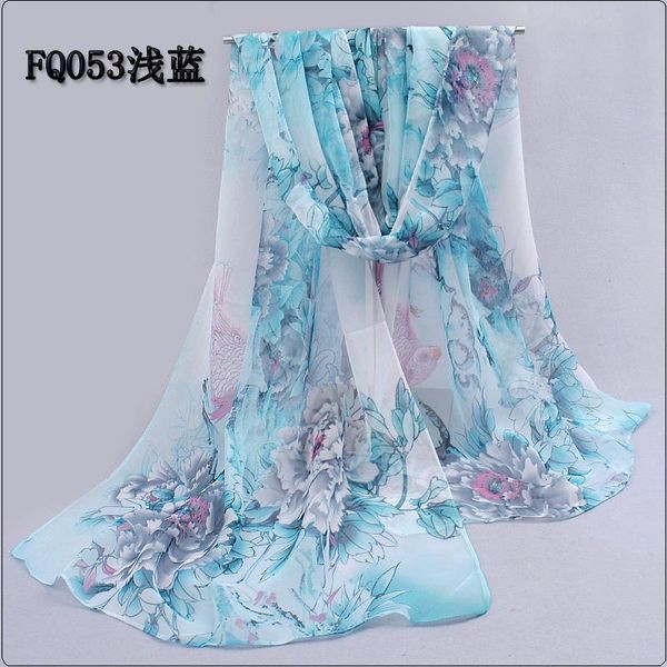 scarves women's silk scarf summer thin korean style chiffon fashion sunscreen shawl dual-use long wild accessories, Blue;gray
scarves women's silk scarf summer thin korean style chiffon fashion sunscreen shawl dual-use long wild accessories, Blue;gray