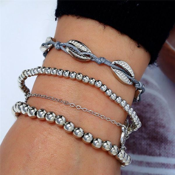 link, chain wngmngl 2021 bracelet 4 pcs/set multilayer sliver bracelets female ball bangles for women charm statement fashion jewelry, Black
link, chain wngmngl 2021 bracelet 4 pcs/set multilayer sliver bracelets female ball bangles for women charm statement fashion jewelry, Black