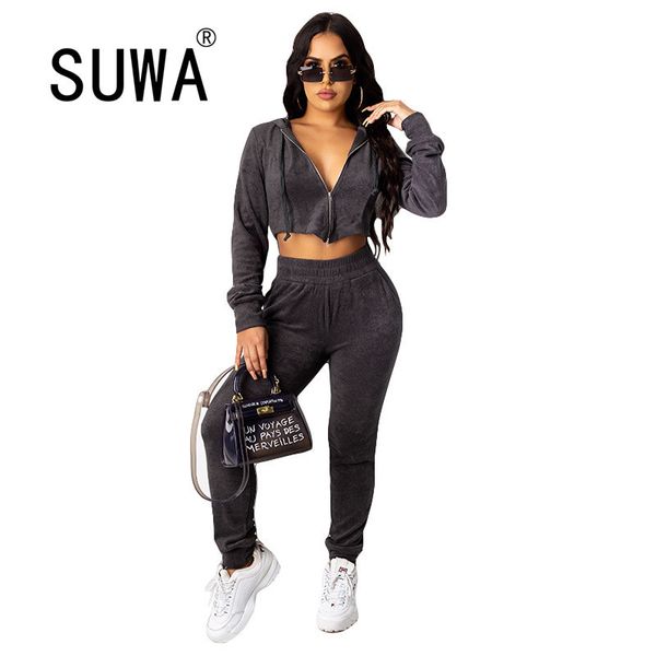 tracksuit winter fall sweat suits for women zipper long sleeve hooded crop elastic waist jogger sweatpant two pieces outfits 210525, White
tracksuit winter fall sweat suits for women zipper long sleeve hooded crop elastic waist jogger sweatpant two pieces outfits 210525, White